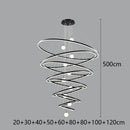 Axyaa LED Staircase Chandeliers for Modern Living Room Decor