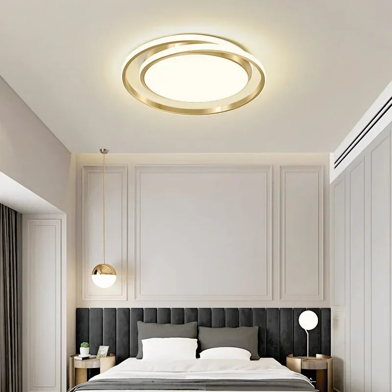 Axya Modern LED Gold Ceiling Light - Luxury Interior Chandelier for Home & Hospitality venues.