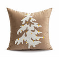 Christmas Chenille Plush Tufted Heart Tree Sugar Beige Cushion Cover for Home Decoration
