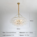 Axyaa Glass Bubble Chandelier & French Lamp Set for Vintage Open-Space Master Bedroom