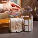Axyaa Acrylic Swabs & Lipstick Organizer: Desktop Makeup Removal Storage for Cosmetics.