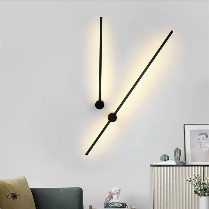 LED Strip Wall Lamp, Line Shape Wall Hanging Light for Living Room by Axyaa