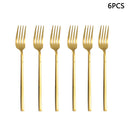 Axyaa Gold Stainless Steel Cutlery Set - Knife, Fork, Spoon - Home Restaurant Hotel Party