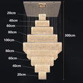 Axyaa Crystal Chandelier Stair Pendant Lamp Living Room Interior Lighting