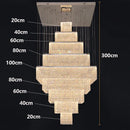 Axyaa Crystal Chandelier Stair Pendant Lamp Living Room Interior Lighting