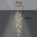 Axyaa Crystal Stair Chandelier Light - LED Ceiling Lamp for Living Room