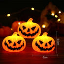 Axyaa LED Ghost Face Pumpkin Lantern for Festive Atmosphere GlowNotificationCenter