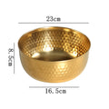 Axyaa Stainless Steel Hammered Salad Bowl for Kitchen Tableware Mixing Basket