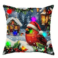 Axyaa LED Light Luminous Pillowcase with Festive Truck Christmas Tree Design
