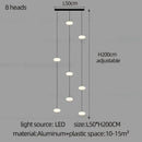 Axyaa Oval Ball Chandelier: Nordic Minimalist High-rise Staircase Lighting