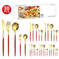 Axyaa 30-Piece Stainless Steel Cutlery Set for Dining Banquets