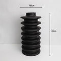 Axyaa Geometric Circle Spiral Black Resin Flower Vase Home Decoration Accessories