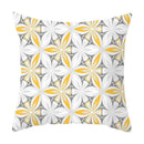 Axyaa Yellow Floral Geometric Pillowcase for Home Decor