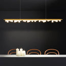 Axyaa Nordic LED Chandelier: Modern Minimalist Dining Room Light for Cafe, Bar, and Living Room