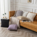 Axyaa Faux Fur Cushion Cover 18x18inch 12x30 Inch Grey Ivory White Black Soft Cozy Home Decor
