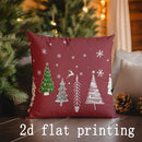 Axyaa Christmas Print Pillow Cover for Sofa, Bed, and Car