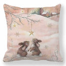 Axyaa Merry Christmas Cotton Linen Pillowcase Home Decor Happy New Year