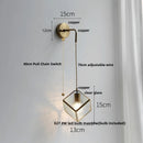 Axyaa Clear Glass LED Wall Lights - Modern Nordic Style Bedside Lamp