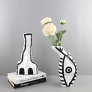 Axyaa Abstract Geometric Eye Pattern Resin Vase - Room Decoration Accessories
