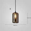Axyaa Electroplated Smoke Grey Glass Pendant Light for Nordic Modern Luxury Living & Dining Rooms