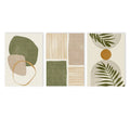 Boho Green Canvas Print Posters Tropical Leaves Abstract Shapes Illustrations Wall Art by Axyaa