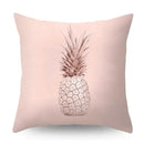 Rose Gold Geometric Pineapple Glitter Pillowcase - Axyaa Home Decor