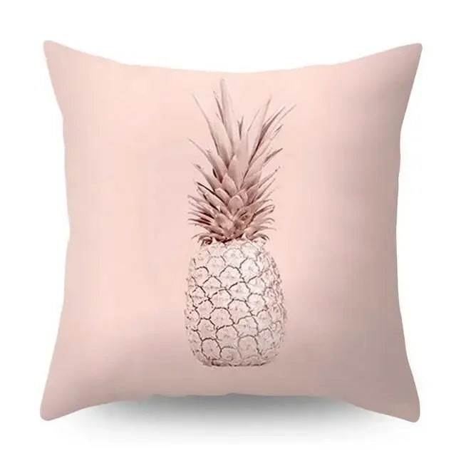 Rose Gold Geometric Pineapple Glitter Pillowcase - Axyaa Home Decor