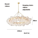 Axyaa Gold Chrome LED Ceiling Chandelier for Dining Room - Villa Lighting Fixture