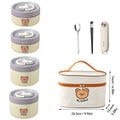 Axyaa Stainless Steel Insulated Lunch Container Stackable Thermal Bento Box
