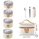 Axyaa Insulated Stainless Steel Lunch Box with Handle - Stackable Thermal Bento Box