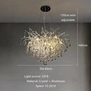 Axyaa Silver Crystal Chandelier: Elegant Rectangular Ceiling Fixture for Living Room & Restaurant.