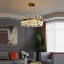 Axyaa Crystal Chandelier in Gold/Silver Finish for Living Room