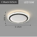 Axyaa Gold Acrylic Round Ceiling Light - Nordic Creative Bedroom Lamp