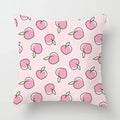 Peachy Pink Pattern Cushion Cover 45X45CM for Sofa Decor by Axyaa