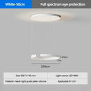 Axyaa Free Lifting Modern Ring Chandelier: LED Eye-Protecting Lamp for Home Décor