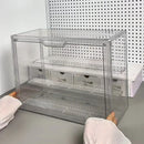 Axyaa Clear Figure Display Cabinet for Dolls, Badges, and Toys