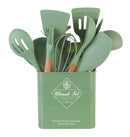 Axyaa Silicone Kitchen Utensils Set - Non-stick Cookware Spatula, Egg Beaters, Shovel & Wooden Handle