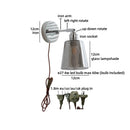 Axyaa Nordic LED Wall Sconce Iron Arm Switch Bedroom Living Room Bathroom Mirror Light