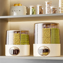 Axyaa Rotating Rice & Grain Storage with Measuring Cylinder and Sealed Lid