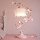 Axyaa Rose Flowers Table Lamp Modern Standing Desk Light for Home Decor