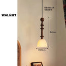 Axyaa LED Walnut Log Brown Pendant Light for Parlor, Bedroom, Cafe