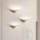 Axyaa Yellow Cave Stone Semicircle Wall Lamp, Modern Japanese Decorative Lighting