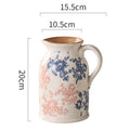 Axyaa Blue White Porcelain Vase Chinese Retro Handcrafted Flower Terrarium Decor