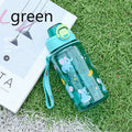 Axyaa Kids Animal Straw Cup - 600ML Plastic Water Bottle