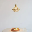Axyaa Copper Glass LED Pendant Lamp for Kitchen Balcony Bedroom Industrial Decor