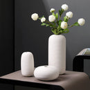 Axyaa Handmade Zen Ceramic Art Vase, Black and White Decoration