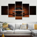 Axyaa Flying Spur Orange Vehicle Poster Painting - Home Decor Wall Art