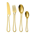 Axyaa Stainless Steel Hollow Handle Dinnerware Set - Knife Fork Spoon Flatware