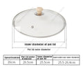 Axyaa Tempered Glass Chef Lid with Wooden Handle for Versatile Home Cooking