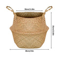 Axyaa Seagrass Rattan Basket: Toy & Flowerpot Organizer, Hanging Storage Bin